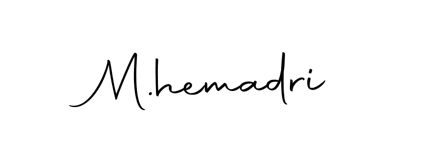 The best way (Autography-DOLnW) to make a short signature is to pick only two or three words in your name. The name M.hemadri include a total of six letters. For converting this name. M.hemadri signature style 10 images and pictures png