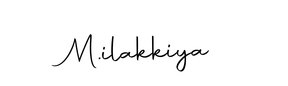 The best way (Autography-DOLnW) to make a short signature is to pick only two or three words in your name. The name M.ilakkiya include a total of six letters. For converting this name. M.ilakkiya signature style 10 images and pictures png