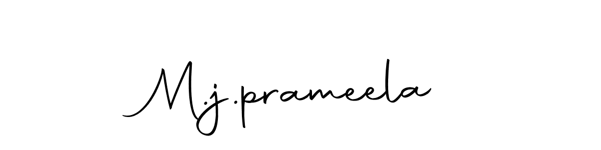 Make a beautiful signature design for name M.j.prameela. With this signature (Autography-DOLnW) style, you can create a handwritten signature for free. M.j.prameela signature style 10 images and pictures png