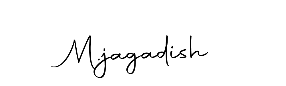 Create a beautiful signature design for name M.jagadish. With this signature (Autography-DOLnW) fonts, you can make a handwritten signature for free. M.jagadish signature style 10 images and pictures png