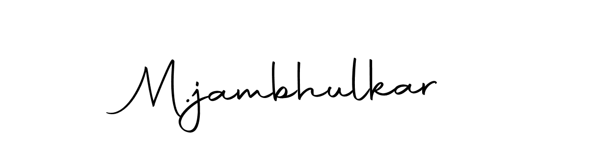 Design your own signature with our free online signature maker. With this signature software, you can create a handwritten (Autography-DOLnW) signature for name M.jambhulkar. M.jambhulkar signature style 10 images and pictures png
