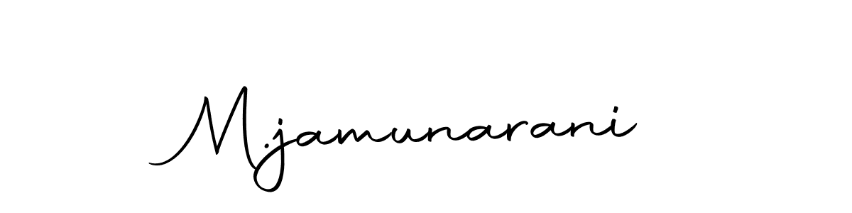 How to make M.jamunarani signature? Autography-DOLnW is a professional autograph style. Create handwritten signature for M.jamunarani name. M.jamunarani signature style 10 images and pictures png