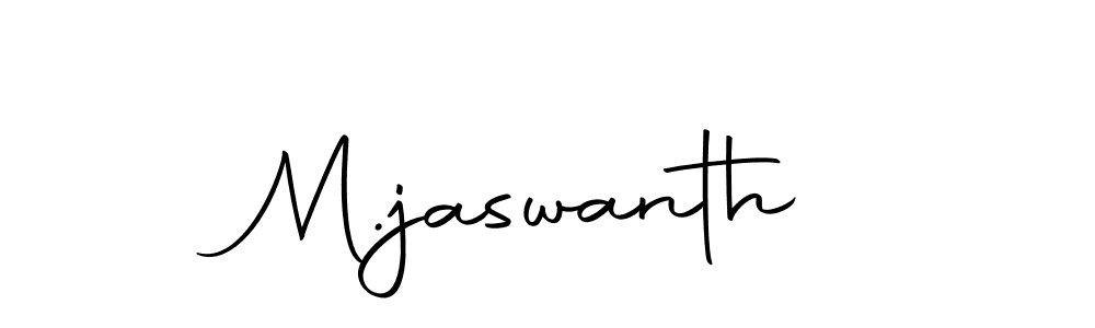 Design your own signature with our free online signature maker. With this signature software, you can create a handwritten (Autography-DOLnW) signature for name M.jaswanth. M.jaswanth signature style 10 images and pictures png