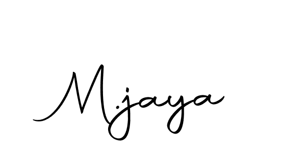 Use a signature maker to create a handwritten signature online. With this signature software, you can design (Autography-DOLnW) your own signature for name M.jaya. M.jaya signature style 10 images and pictures png