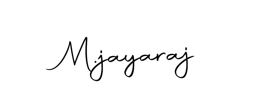 Create a beautiful signature design for name M.jayaraj. With this signature (Autography-DOLnW) fonts, you can make a handwritten signature for free. M.jayaraj signature style 10 images and pictures png