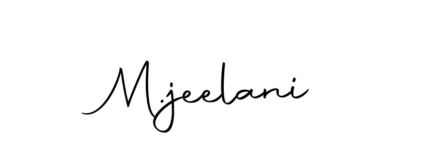 Use a signature maker to create a handwritten signature online. With this signature software, you can design (Autography-DOLnW) your own signature for name M.jeelani. M.jeelani signature style 10 images and pictures png