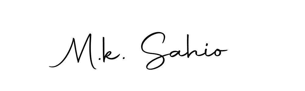 Create a beautiful signature design for name M.k. Sahio. With this signature (Autography-DOLnW) fonts, you can make a handwritten signature for free. M.k. Sahio signature style 10 images and pictures png