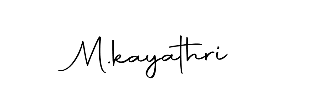 Use a signature maker to create a handwritten signature online. With this signature software, you can design (Autography-DOLnW) your own signature for name M.kayathri. M.kayathri signature style 10 images and pictures png