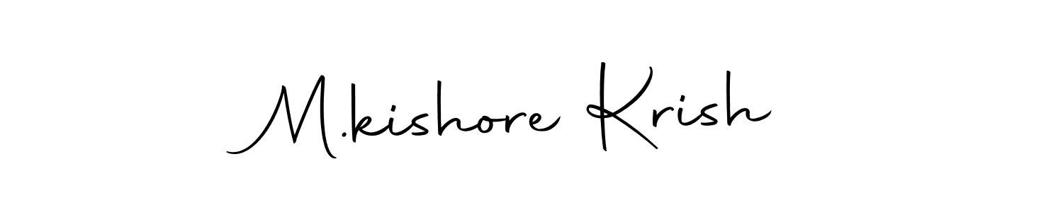 Make a beautiful signature design for name M.kishore Krish. With this signature (Autography-DOLnW) style, you can create a handwritten signature for free. M.kishore Krish signature style 10 images and pictures png