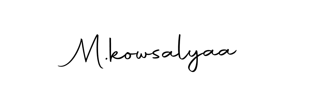 Also we have M.kowsalyaa name is the best signature style. Create professional handwritten signature collection using Autography-DOLnW autograph style. M.kowsalyaa signature style 10 images and pictures png