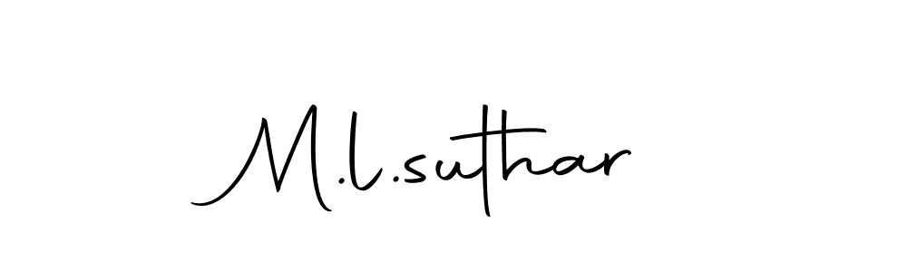 Make a beautiful signature design for name M.l.suthar. With this signature (Autography-DOLnW) style, you can create a handwritten signature for free. M.l.suthar signature style 10 images and pictures png
