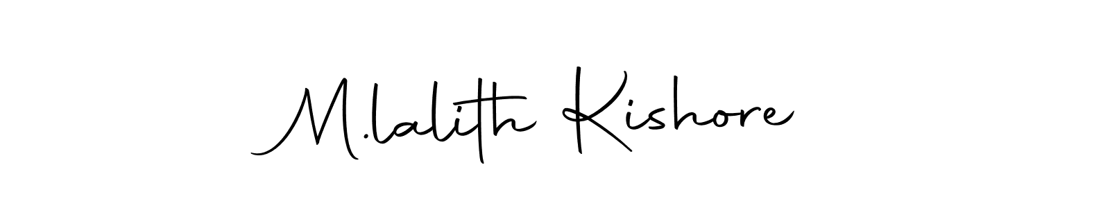 Make a beautiful signature design for name M.lalith Kishore. With this signature (Autography-DOLnW) style, you can create a handwritten signature for free. M.lalith Kishore signature style 10 images and pictures png