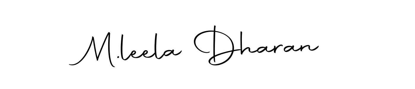 if you are searching for the best signature style for your name M.leela Dharan. so please give up your signature search. here we have designed multiple signature styles  using Autography-DOLnW. M.leela Dharan signature style 10 images and pictures png