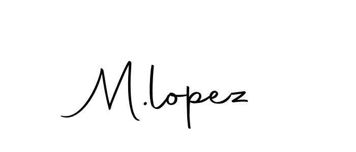 You should practise on your own different ways (Autography-DOLnW) to write your name (M.lopez) in signature. don't let someone else do it for you. M.lopez signature style 10 images and pictures png