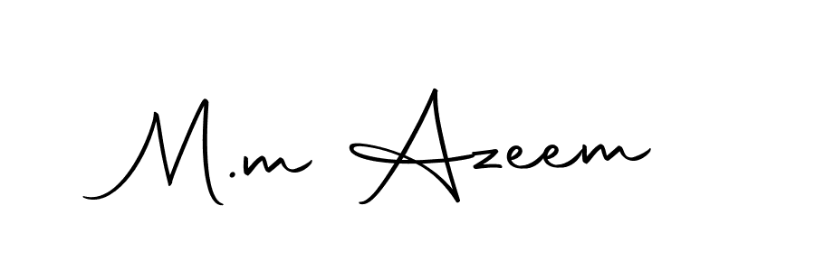 Design your own signature with our free online signature maker. With this signature software, you can create a handwritten (Autography-DOLnW) signature for name M.m Azeem. M.m Azeem signature style 10 images and pictures png