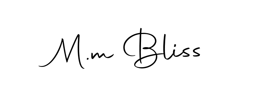 Use a signature maker to create a handwritten signature online. With this signature software, you can design (Autography-DOLnW) your own signature for name M.m Bliss. M.m Bliss signature style 10 images and pictures png