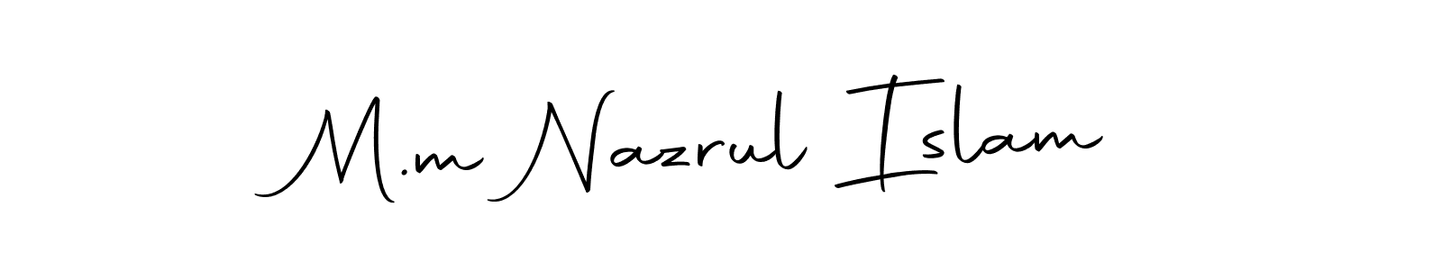 You should practise on your own different ways (Autography-DOLnW) to write your name (M.m Nazrul Islam) in signature. don't let someone else do it for you. M.m Nazrul Islam signature style 10 images and pictures png
