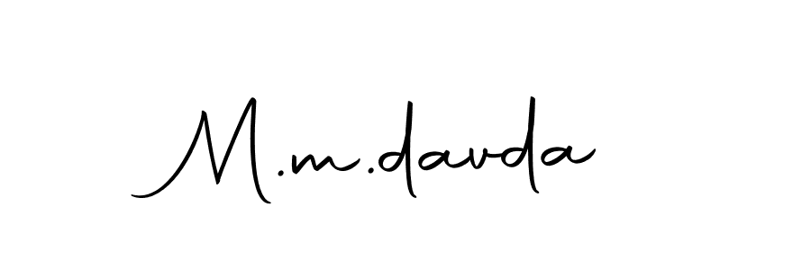 Make a beautiful signature design for name M.m.davda. With this signature (Autography-DOLnW) style, you can create a handwritten signature for free. M.m.davda signature style 10 images and pictures png