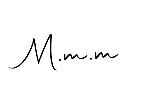 Create a beautiful signature design for name M.m.m. With this signature (Autography-DOLnW) fonts, you can make a handwritten signature for free. M.m.m signature style 10 images and pictures png
