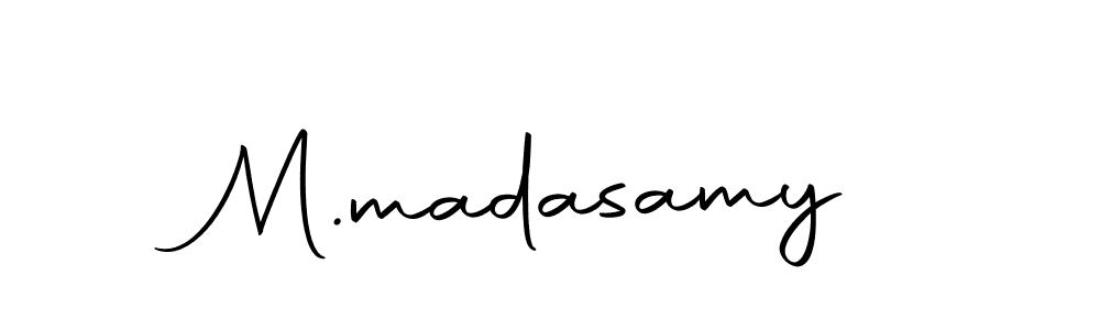 if you are searching for the best signature style for your name M.madasamy. so please give up your signature search. here we have designed multiple signature styles  using Autography-DOLnW. M.madasamy signature style 10 images and pictures png