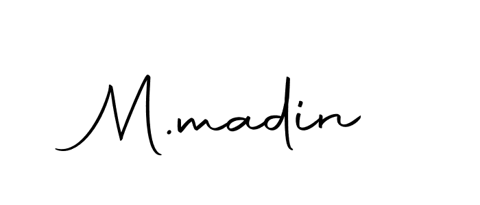 How to make M.madin name signature. Use Autography-DOLnW style for creating short signs online. This is the latest handwritten sign. M.madin signature style 10 images and pictures png