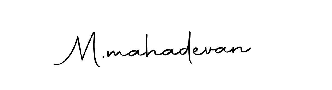 M.mahadevan stylish signature style. Best Handwritten Sign (Autography-DOLnW) for my name. Handwritten Signature Collection Ideas for my name M.mahadevan. M.mahadevan signature style 10 images and pictures png