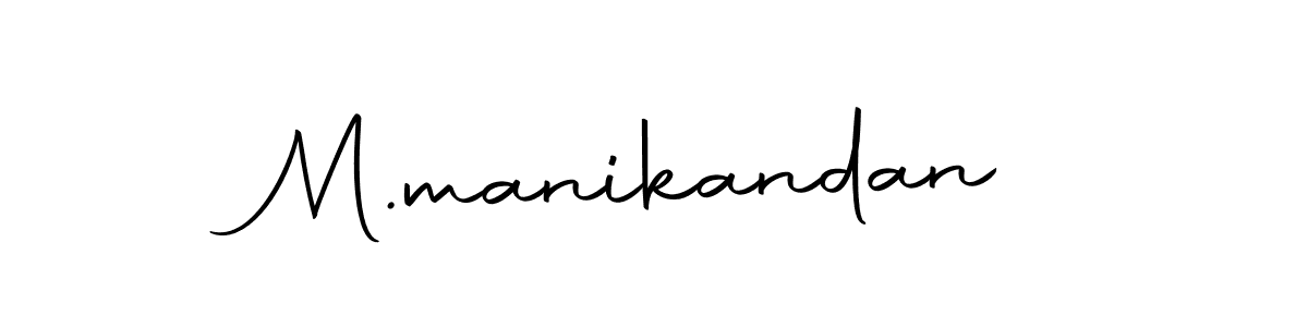 Use a signature maker to create a handwritten signature online. With this signature software, you can design (Autography-DOLnW) your own signature for name M.manikandan. M.manikandan signature style 10 images and pictures png
