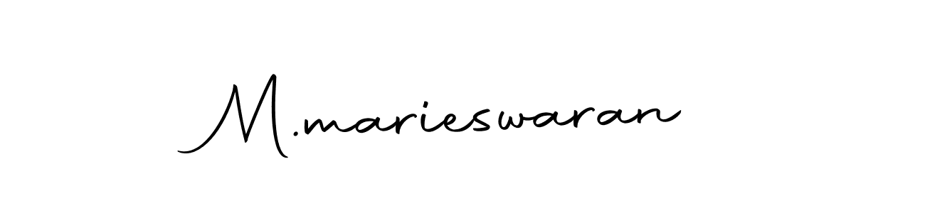 Create a beautiful signature design for name M.marieswaran. With this signature (Autography-DOLnW) fonts, you can make a handwritten signature for free. M.marieswaran signature style 10 images and pictures png