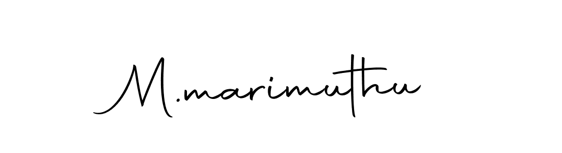 Design your own signature with our free online signature maker. With this signature software, you can create a handwritten (Autography-DOLnW) signature for name M.marimuthu. M.marimuthu signature style 10 images and pictures png