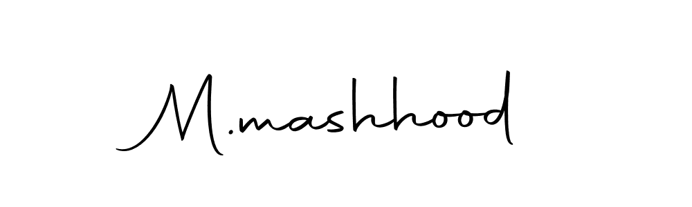 Use a signature maker to create a handwritten signature online. With this signature software, you can design (Autography-DOLnW) your own signature for name M.mashhood. M.mashhood signature style 10 images and pictures png