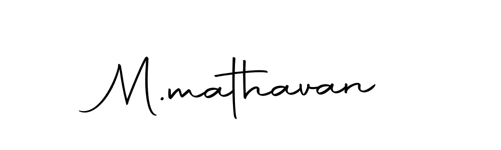 Use a signature maker to create a handwritten signature online. With this signature software, you can design (Autography-DOLnW) your own signature for name M.mathavan. M.mathavan signature style 10 images and pictures png