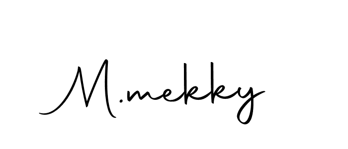 if you are searching for the best signature style for your name M.mekky. so please give up your signature search. here we have designed multiple signature styles  using Autography-DOLnW. M.mekky signature style 10 images and pictures png