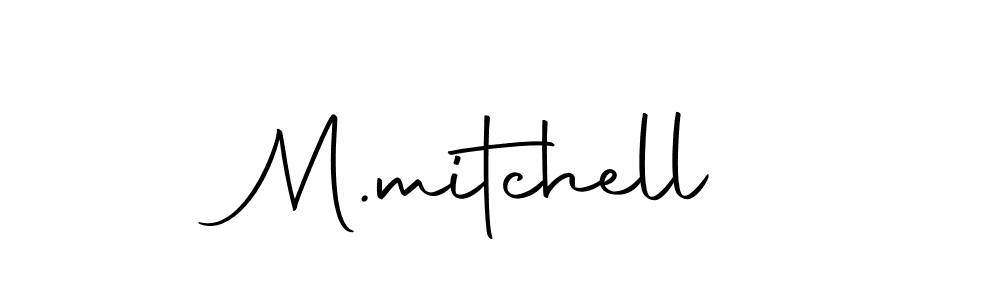 Create a beautiful signature design for name M.mitchell. With this signature (Autography-DOLnW) fonts, you can make a handwritten signature for free. M.mitchell signature style 10 images and pictures png