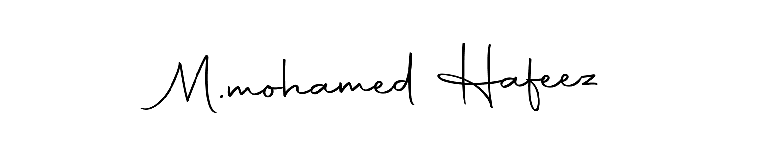 Design your own signature with our free online signature maker. With this signature software, you can create a handwritten (Autography-DOLnW) signature for name M.mohamed Hafeez. M.mohamed Hafeez signature style 10 images and pictures png