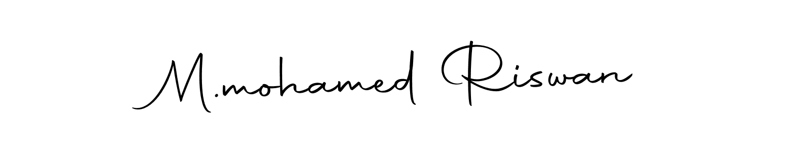 Create a beautiful signature design for name M.mohamed Riswan. With this signature (Autography-DOLnW) fonts, you can make a handwritten signature for free. M.mohamed Riswan signature style 10 images and pictures png