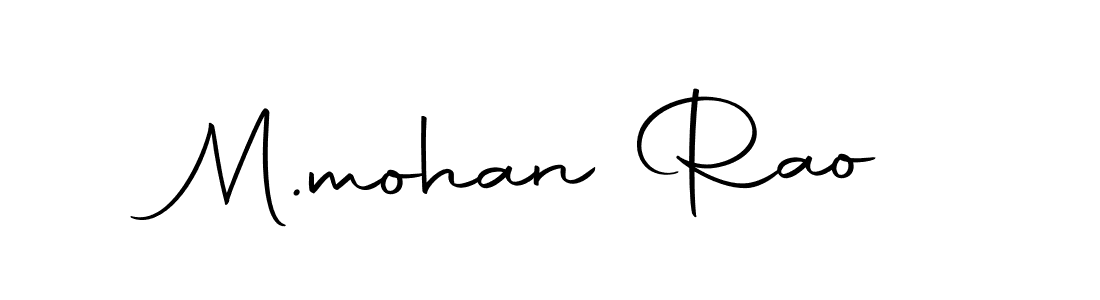 How to make M.mohan Rao name signature. Use Autography-DOLnW style for creating short signs online. This is the latest handwritten sign. M.mohan Rao signature style 10 images and pictures png