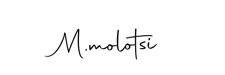 The best way (Autography-DOLnW) to make a short signature is to pick only two or three words in your name. The name M.molotsi include a total of six letters. For converting this name. M.molotsi signature style 10 images and pictures png