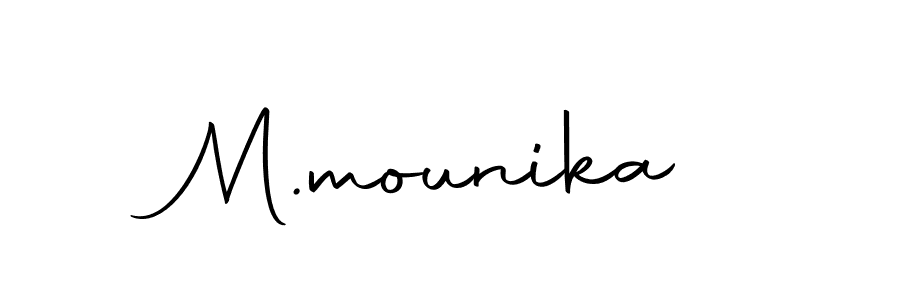 You should practise on your own different ways (Autography-DOLnW) to write your name (M.mounika) in signature. don't let someone else do it for you. M.mounika signature style 10 images and pictures png