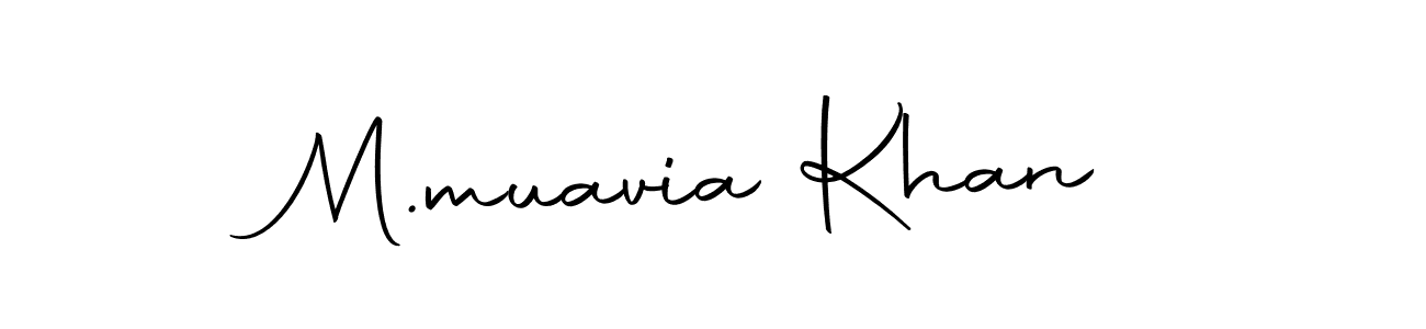 Make a beautiful signature design for name M.muavia Khan. With this signature (Autography-DOLnW) style, you can create a handwritten signature for free. M.muavia Khan signature style 10 images and pictures png