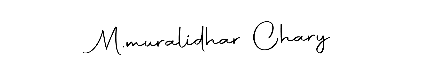 M.muralidhar Chary stylish signature style. Best Handwritten Sign (Autography-DOLnW) for my name. Handwritten Signature Collection Ideas for my name M.muralidhar Chary. M.muralidhar Chary signature style 10 images and pictures png