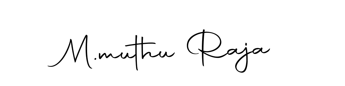 Make a beautiful signature design for name M.muthu Raja. With this signature (Autography-DOLnW) style, you can create a handwritten signature for free. M.muthu Raja signature style 10 images and pictures png