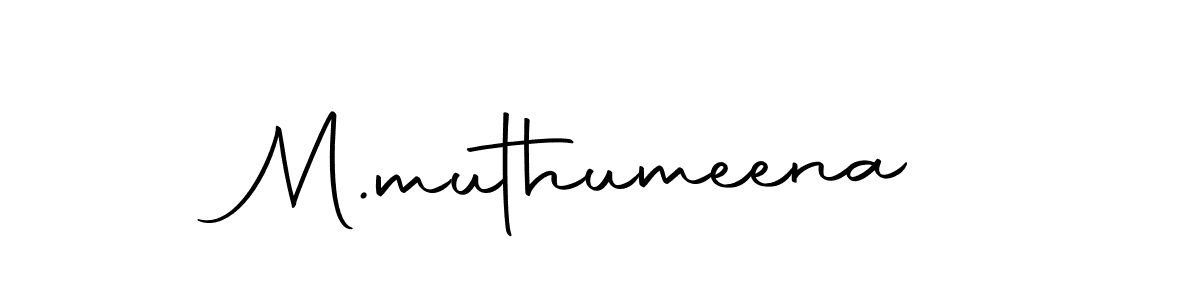 The best way (Autography-DOLnW) to make a short signature is to pick only two or three words in your name. The name M.muthumeena include a total of six letters. For converting this name. M.muthumeena signature style 10 images and pictures png