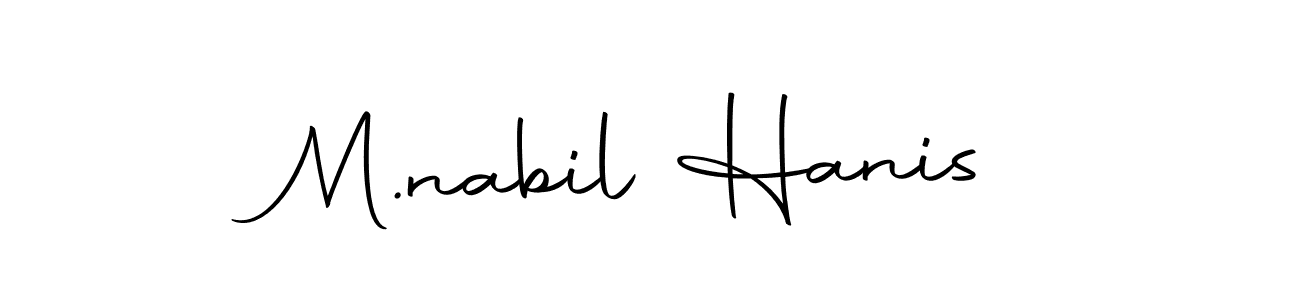 if you are searching for the best signature style for your name M.nabil Hanis. so please give up your signature search. here we have designed multiple signature styles  using Autography-DOLnW. M.nabil Hanis signature style 10 images and pictures png