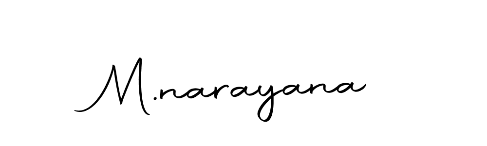 How to make M.narayana name signature. Use Autography-DOLnW style for creating short signs online. This is the latest handwritten sign. M.narayana signature style 10 images and pictures png