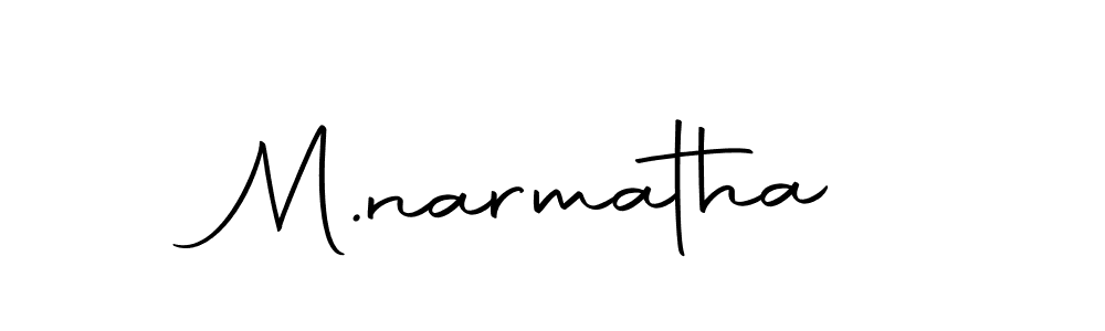 The best way (Autography-DOLnW) to make a short signature is to pick only two or three words in your name. The name M.narmatha include a total of six letters. For converting this name. M.narmatha signature style 10 images and pictures png