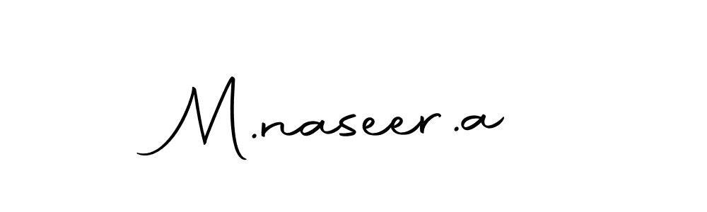 Create a beautiful signature design for name M.naseer.a. With this signature (Autography-DOLnW) fonts, you can make a handwritten signature for free. M.naseer.a signature style 10 images and pictures png