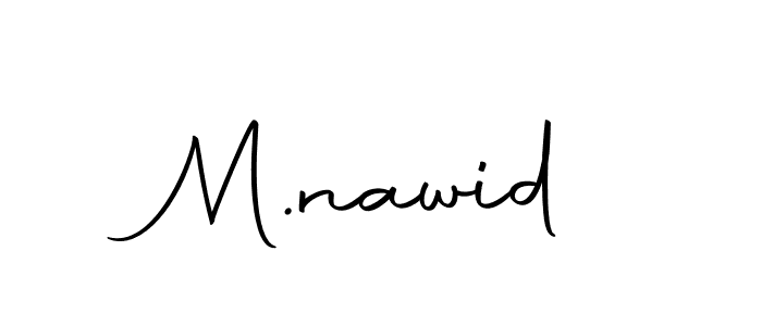 How to make M.nawid name signature. Use Autography-DOLnW style for creating short signs online. This is the latest handwritten sign. M.nawid signature style 10 images and pictures png