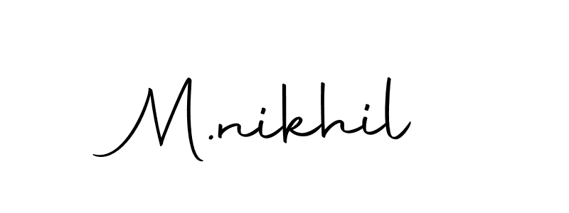 This is the best signature style for the M.nikhil name. Also you like these signature font (Autography-DOLnW). Mix name signature. M.nikhil signature style 10 images and pictures png