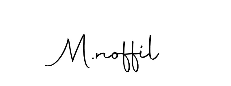 How to make M.noffil name signature. Use Autography-DOLnW style for creating short signs online. This is the latest handwritten sign. M.noffil signature style 10 images and pictures png