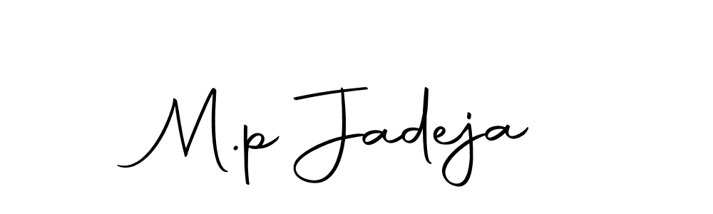 The best way (Autography-DOLnW) to make a short signature is to pick only two or three words in your name. The name M.p Jadeja include a total of six letters. For converting this name. M.p Jadeja signature style 10 images and pictures png